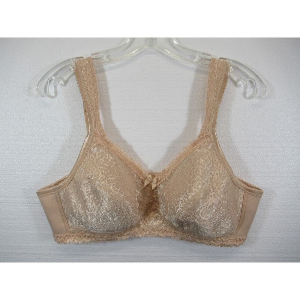 Playtex 18 Hour Comfort Lace Bra 38b Beige Wireless 4088